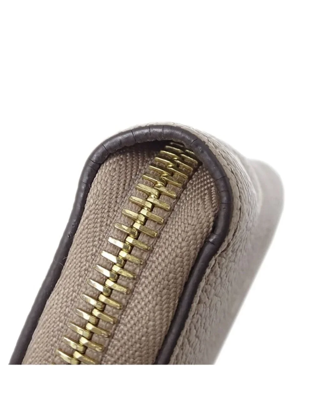 Louis Vuitton Wallet Bicolor Monogram Empreinte Zippy Tourterelle Cream Beige
